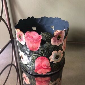 Floral Metal Planter